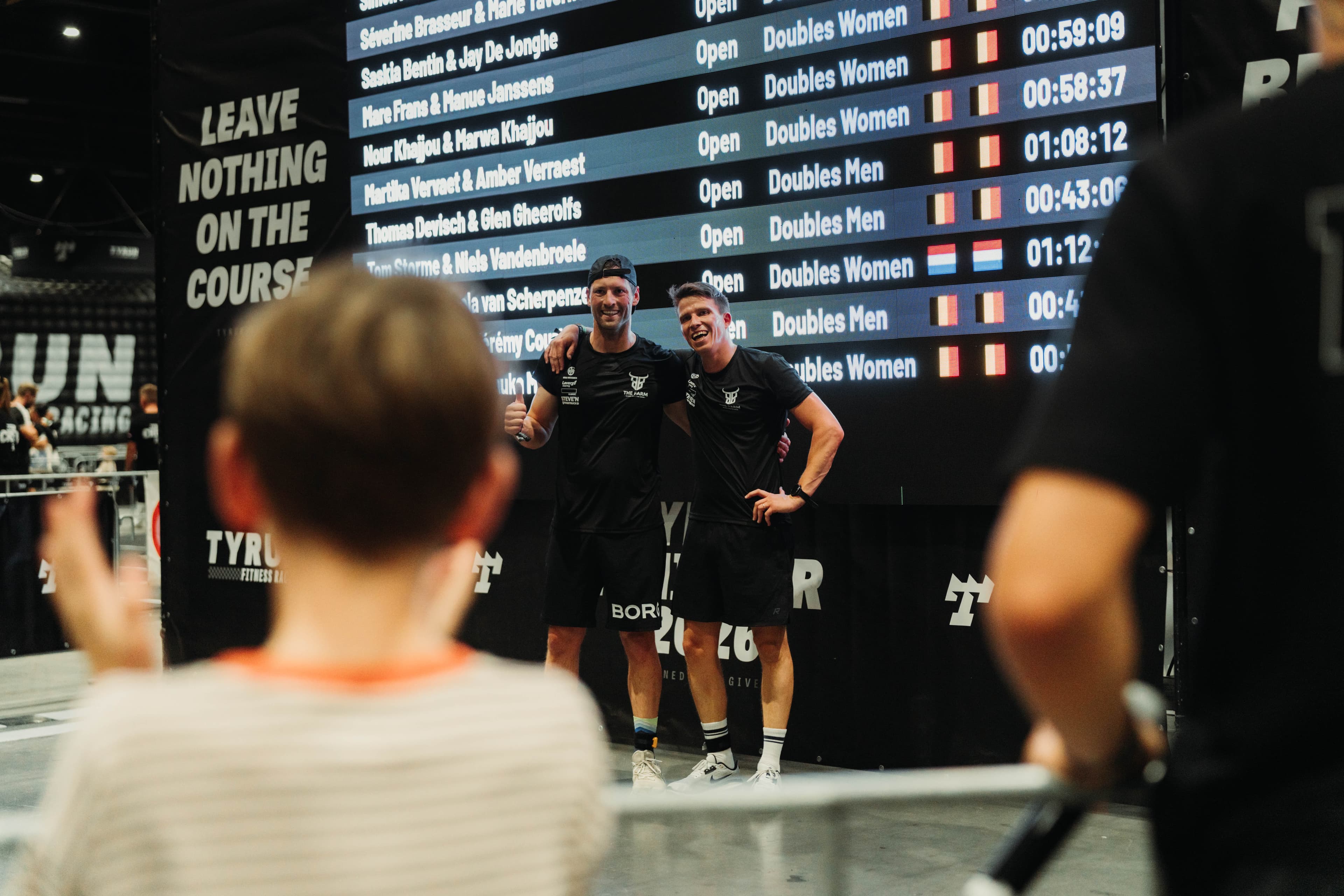 Athletes at the start of a TYRUN race